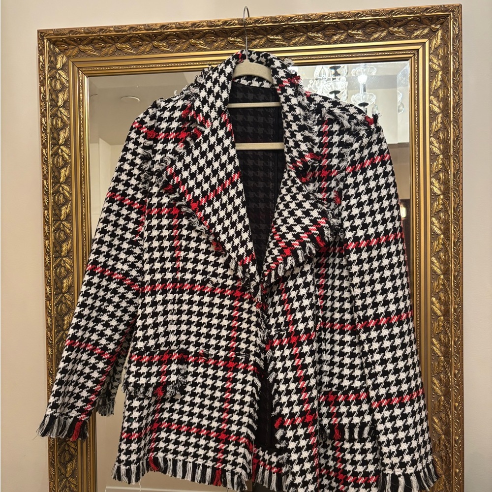 Stylish Houndstooth Jacket